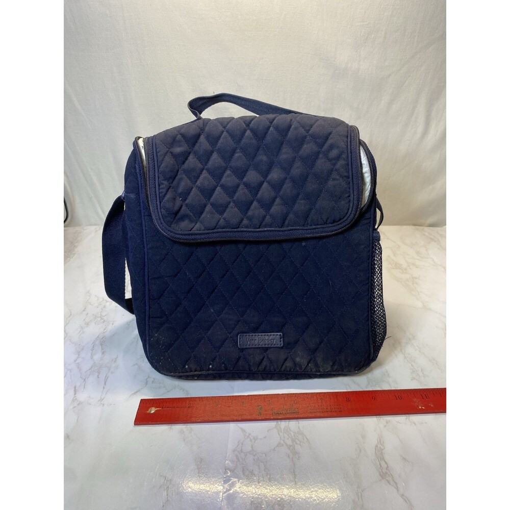 Vera Bradley Lunch Crossbody Bag Classic Navy Microfiber Cooler Tote